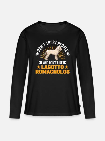 Lagotto Romagnolo Wasserhund - Frauen Premium Bio Langarmshirt - Schwarz