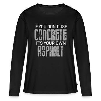 Nana des Geburtstagskindes Bauarbeiters Bdayt - Frauen Premium Bio Langarmshirt - Schwarz - Vorne - Julia (174cm)