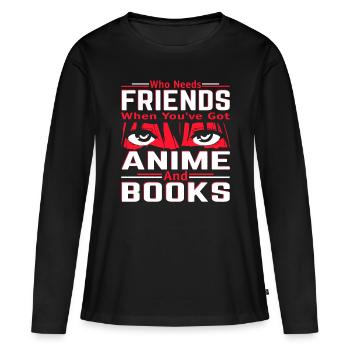Anime Mange Friends Bücher Japan Otaku Cosplay Sayi - Frauen Premium Bio Langarmshirt - Schwarz - Vorne - Julia (174cm)