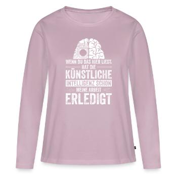 Funny Artificial Intelligence - Frauen Premium Bio Langarmshirt - Altrosa - Vorne - Julia (174cm)