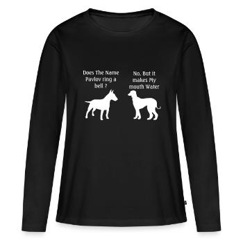 Klingelt der Name Pavlov eine Glocke Lustige Psychologie - Frauen Premium Bio Langarmshirt - Schwarz - Vorne - Julia (174cm)