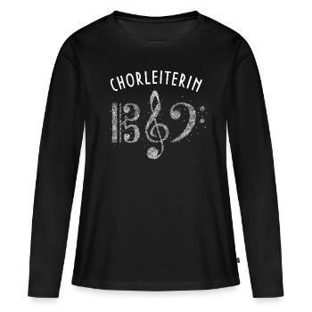 Chorleiterin Chor Musikverein Singen Gesang - Frauen Premium Bio Langarmshirt - Schwarz - Vorne - Julia (174cm)