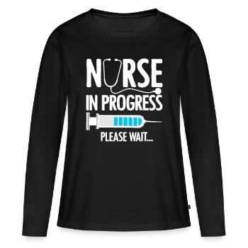 Coole Zukunft Krankenschwester Für Männer Frauen Krankenpflege Appreciati - Frauen Premium Bio Langarmshirt - Schwarz - Vorne - Julia (174cm)