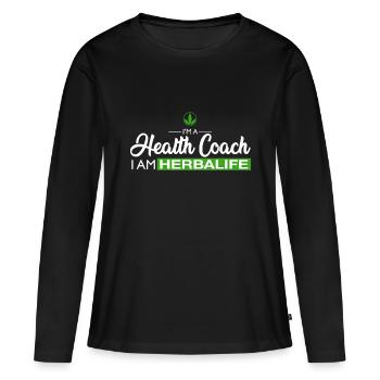Je suis un coach de santéformateurinstructortutorhandler - T-shirt manches longues Premium bio Femme - noir - Devant - Julia (174cm)