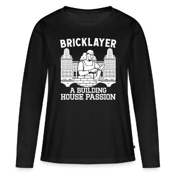 Maurer Briqueteur-maçon Maison Passion Hausbauer - T-shirt manches longues Premium bio Femme - noir - Devant - Julia (174cm)