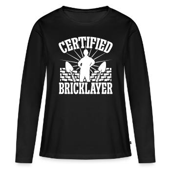 Maçonnerie certifiée Maître Maçon Maçon - T-shirt manches longues Premium bio Femme - noir - Devant - Julia (174cm)