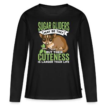Sugar Gliders Cute Sugar Glider Owner - Women's Premium Organic Long Sleeve Shirt - black - Front - Julia (174cm)