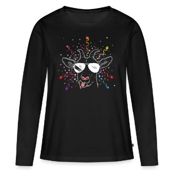 Carnaval de Cologne Carnaval de Cologne Confettis Carnaval Carnaval - T-shirt manches longues Premium bio Femme - noir - Devant - Julia (174cm)
