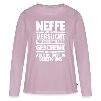 Neffe - Frauen Premium Bio Langarmshirt - Altrosa - Vorne - Julia (174cm)