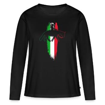 Reining Horse & Western Rider Western Riding - Women's Premium Organic Long Sleeve Shirt - black - Front - Julia (174cm)