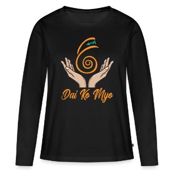 Reiki Dai Ko Myo Energy Healing Reiki Traitement Reiki - T-shirt manches longues Premium bio Femme - noir - Devant - Julia (174cm)