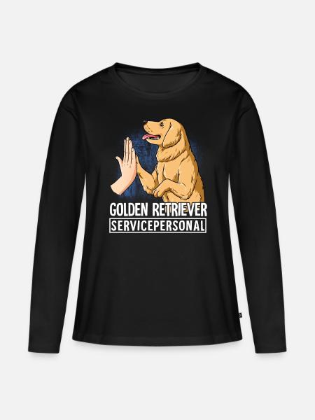 Golden Retriever - Premium økologisk langærmet T-shirt til kvinder - sort