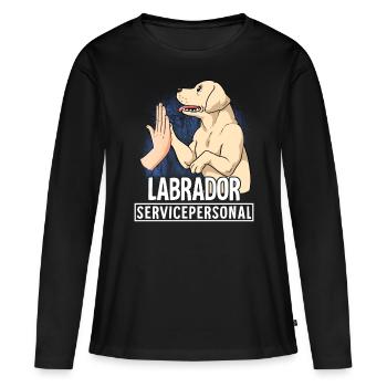 Labrador - T-shirt manches longues Premium bio Femme - noir - Devant - Julia (174cm)