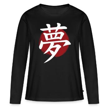 Dream Kanji - Women's Premium Organic Long Sleeve Shirt - black - Front - Julia (174cm)