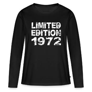 Limited Edition 1972 Geburtstag 1972 Geburtstag - Frauen Premium Bio Langarmshirt - Schwarz - Vorne - Julia (174cm)