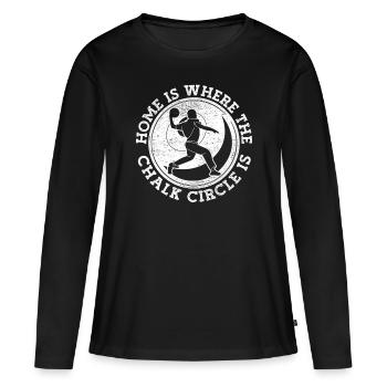Lancer du poids Lancer du poids - T-shirt manches longues Premium bio Femme - noir - Devant - Julia (174cm)
