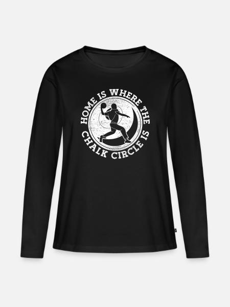 Kugelstoßen Kugelstoß Kugelstoßer - Frauen Premium Bio Langarmshirt - Schwarz