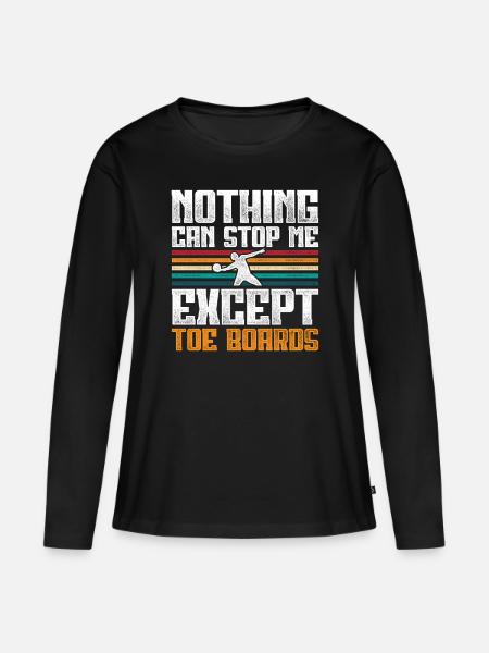 Kugelstoßen Kugelstoß Kugelstoßer - Frauen Premium Bio Langarmshirt - Schwarz
