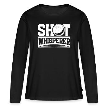Lancer du poids Lancer du poids - T-shirt manches longues Premium bio Femme - noir - Devant - Julia (174cm)