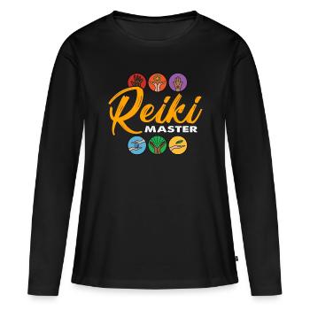 Reiki Master Energy Healing Loves Reiki Treatment - Women's Premium Organic Long Sleeve Shirt - black - Front - Julia (174cm)