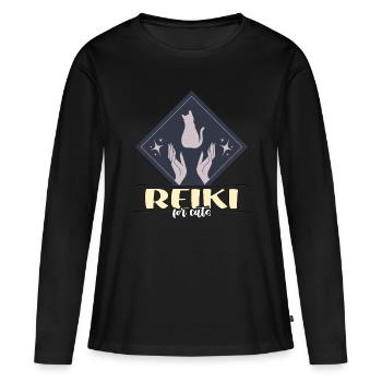 Reiki For Cats Energy Healing Reiki Treatment - Women's Premium Organic Long Sleeve Shirt - black - Front - Julia (174cm)