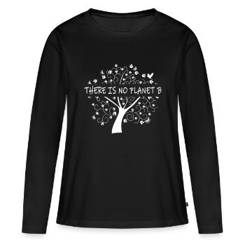 There is No Planet B Earth Day - Women's Premium Organic Long Sleeve Shirt - black - Front - Julia (174cm)