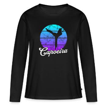 Capoeira - T-shirt manches longues Premium bio Femme - noir - Devant - Julia (174cm)