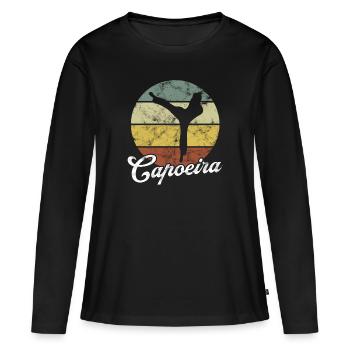 Capoeira - T-shirt manches longues Premium bio Femme - noir - Devant - Julia (174cm)