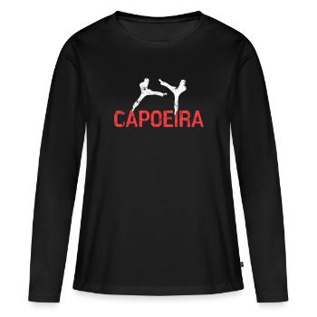 Capoeira - T-shirt manches longues Premium bio Femme - noir - Devant - Julia (174cm)