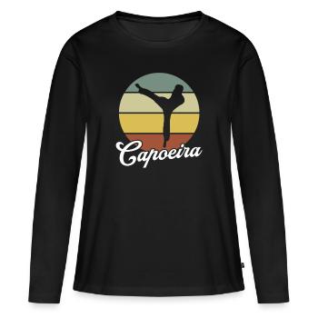 Capoeira - T-shirt manches longues Premium bio Femme - noir - Devant - Julia (174cm)