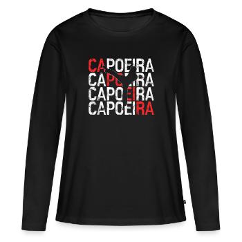 Capoeira - T-shirt manches longues Premium bio Femme - noir - Devant - Julia (174cm)