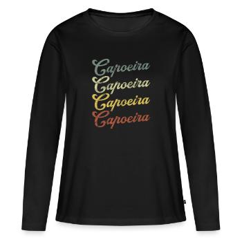 Capoeira - T-shirt manches longues Premium bio Femme - noir - Devant - Julia (174cm)