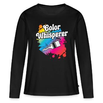 Maler Color Whisperer Lackierer Malerei Künstler - Frauen Premium Bio Langarmshirt - Schwarz - Vorne - Julia (174cm)