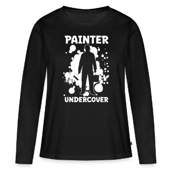 Maler Painter Undercover Lackierer Malerei Kunst - Frauen Premium Bio Langarmshirt - Schwarz - Vorne - Julia (174cm)