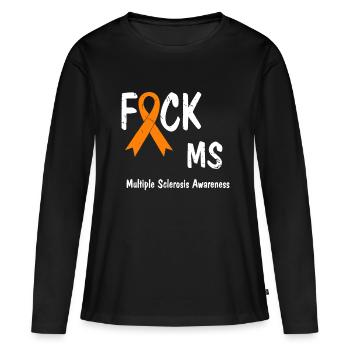 Multiple Sclerosis Awareness - Women's Premium Organic Long Sleeve Shirt - black - Front - Julia (174cm)