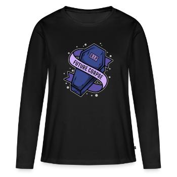 Futur cadavre - T-shirt manches longues Premium bio Femme - noir - Devant - Julia (174cm)