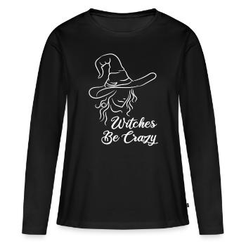 Witches Be Crazy - Women's Premium Organic Long Sleeve Shirt - black - Front - Julia (174cm)