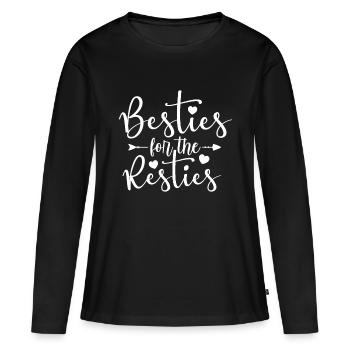 Besties pour les Resties - T-shirt manches longues Premium bio Femme - noir - Devant - Julia (174cm)