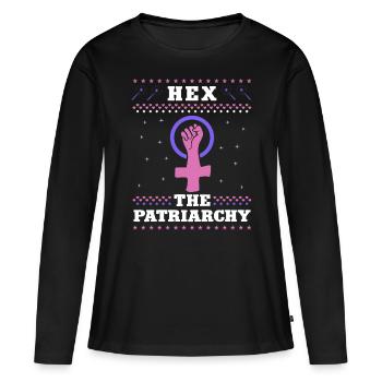 Hex Le Patriarcat - T-shirt manches longues Premium bio Femme - noir - Devant - Julia (174cm)