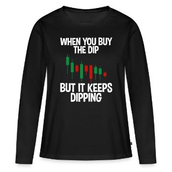 Lorsque vous achetez la trempette mais qu’elle continue à tremper 2 - T-shirt manches longues Premium bio Femme - noir - Devant - Julia (174cm)