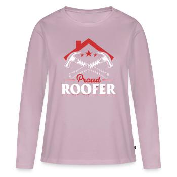 Roofer Contractor Roofing Worker Roofer - Proud Ro - Frauen Premium Bio Langarmshirt - Altrosa - Vorne - Julia (174cm)