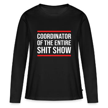 Funny Mom Dad Manager Teacher - Women's Premium Organic Long Sleeve Shirt - black - Front - Julia (174cm)