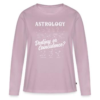 Astrologie Destiny Or Coincidence Esoterik Zeichen - Frauen Premium Bio Langarmshirt - Altrosa - Vorne - Julia (174cm)