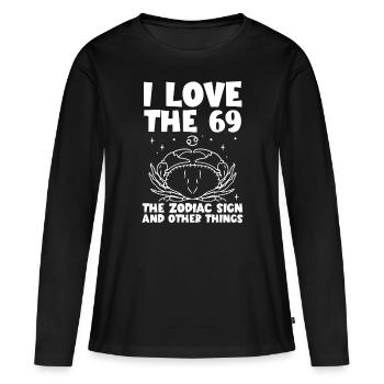 Astrology Love 69 Zodiac Sign And Other Esotericism - Women's Premium Organic Long Sleeve Shirt - black - Front - Julia (174cm)