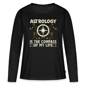 Astrology Compass Of My Life Esoteric Signs - Women's Premium Organic Long Sleeve Shirt - black - Front - Julia (174cm)