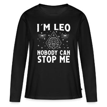 Astrology Leo Nobody Can Stop Me Esoteric Signs - Women's Premium Organic Long Sleeve Shirt - black - Front - Julia (174cm)
