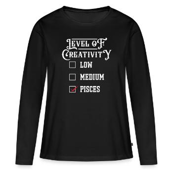 Astrologie Level Of Creativity Esoterik Zeichen - Frauen Premium Bio Langarmshirt - Schwarz - Vorne - Julia (174cm)