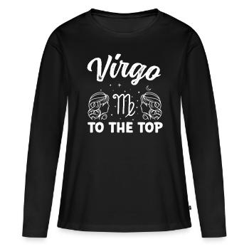 Astrology Virgo To The Top Esoteric Signs - Women's Premium Organic Long Sleeve Shirt - black - Front - Julia (174cm)