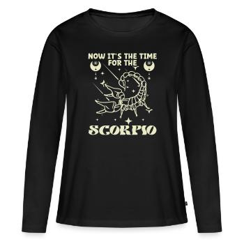 Astrology Its Time For Scorpio Esoteric Signs - Women's Premium Organic Long Sleeve Shirt - black - Front - Julia (174cm)