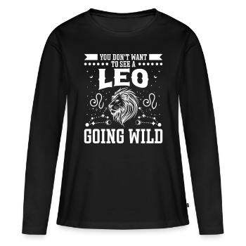 Astrology Want To See A Leo Going Wild Esotericism - Women's Premium Organic Long Sleeve Shirt - black - Front - Julia (174cm)